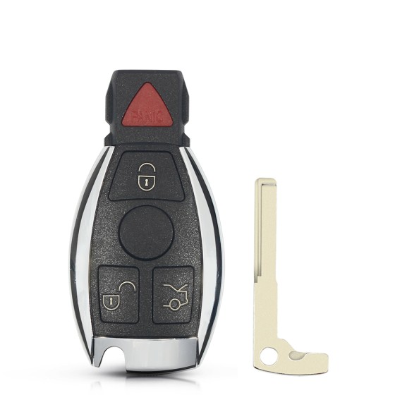3+1 Buttons  2 Battery 433MHz NEC Chip Remote Key For Mercedes Benz